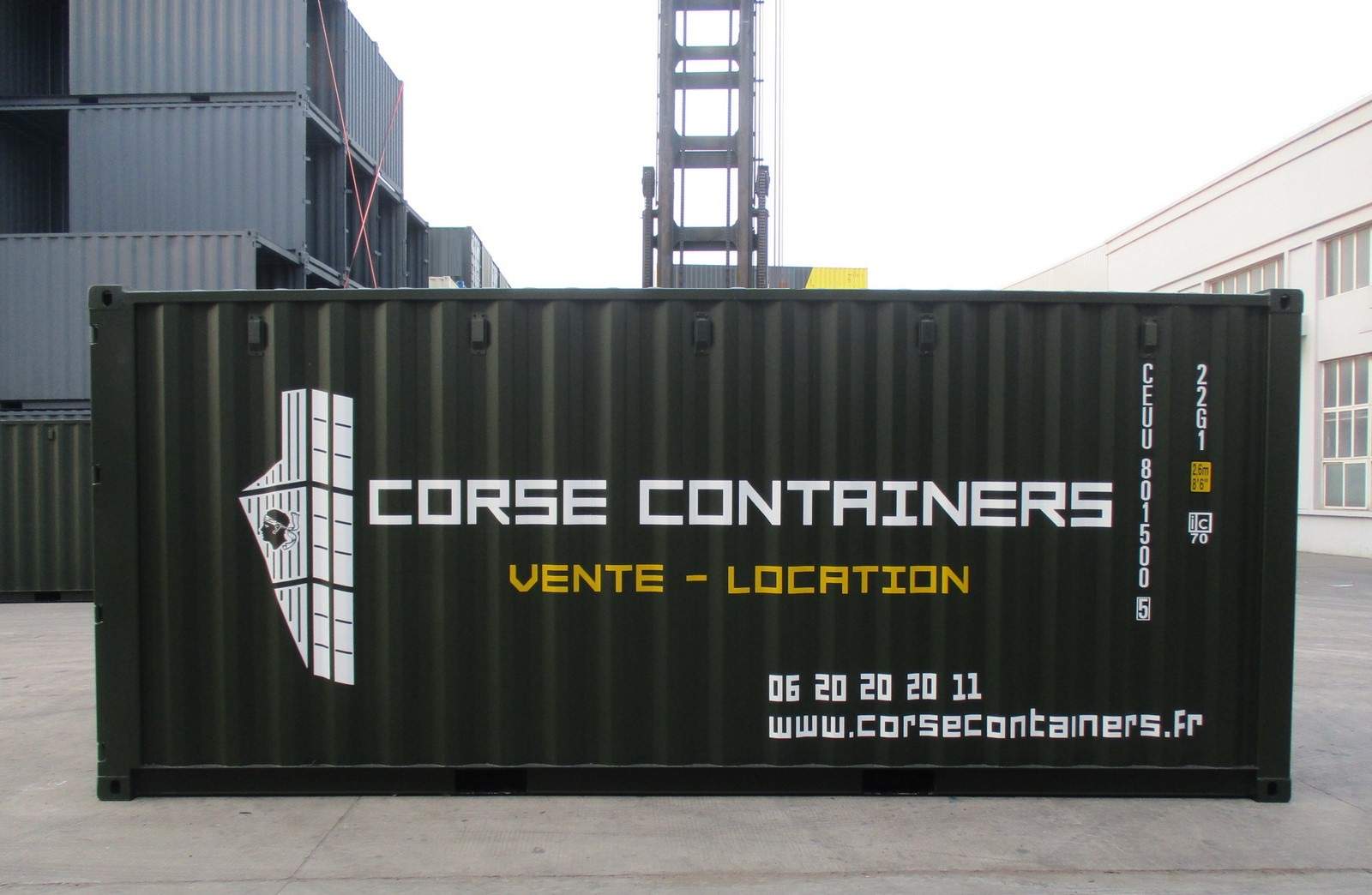 Container 20' neuf 1er voyage vert