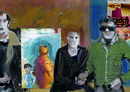 2006 - Collage et huile sur papier - 12x17 cm