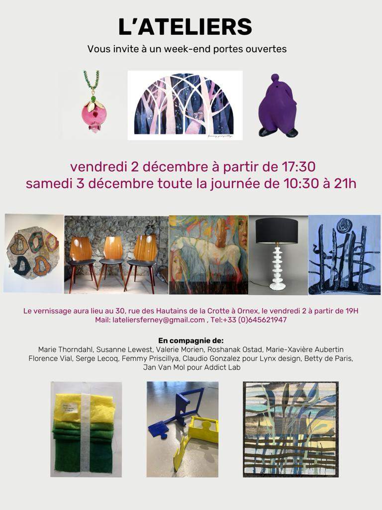 Vernissage 2.12 dès 17h30 Ouverture samedi 10h - 20h   30,rue des Hautains de la Crotte, Ornex