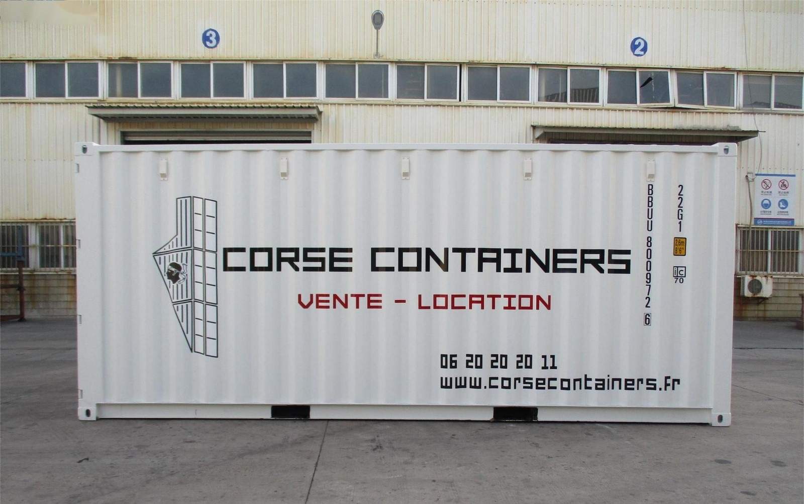 Container 20' neuf 1er voyage blanc