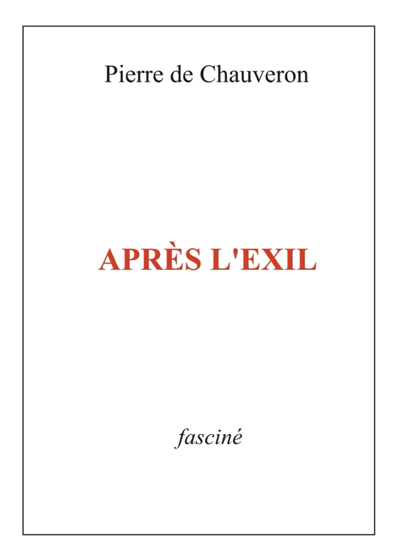 Commandez ici le livre neuf « Après l’exil », nouvelles de Pierre de Chauveron
