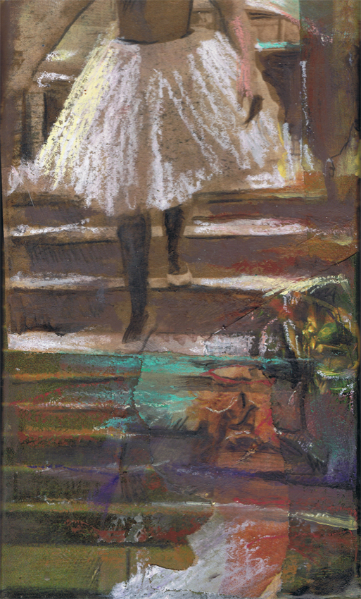 2009 - Collage et huile sur toile - 22x10 cm