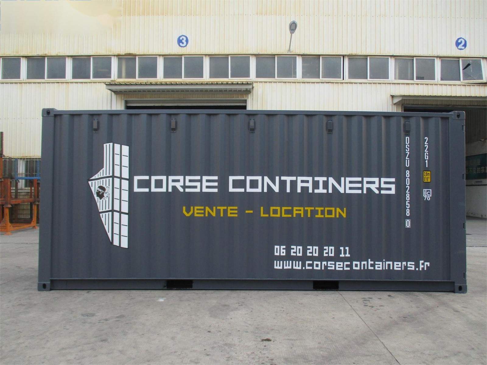 Container 20' neuf 1er voyage gris