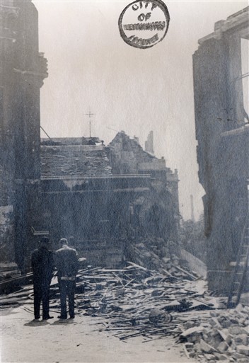 Damage to 2 Temple Place (Accountants Hall) - Photo copyright Westminster City Archives