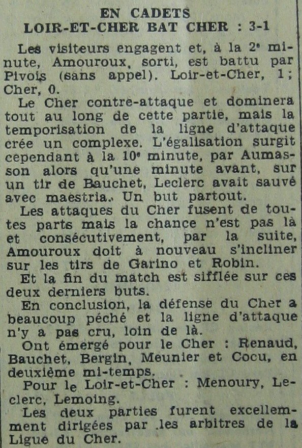Cher-Loir-et-Cher cadet le 06/01/63 à Foëcy