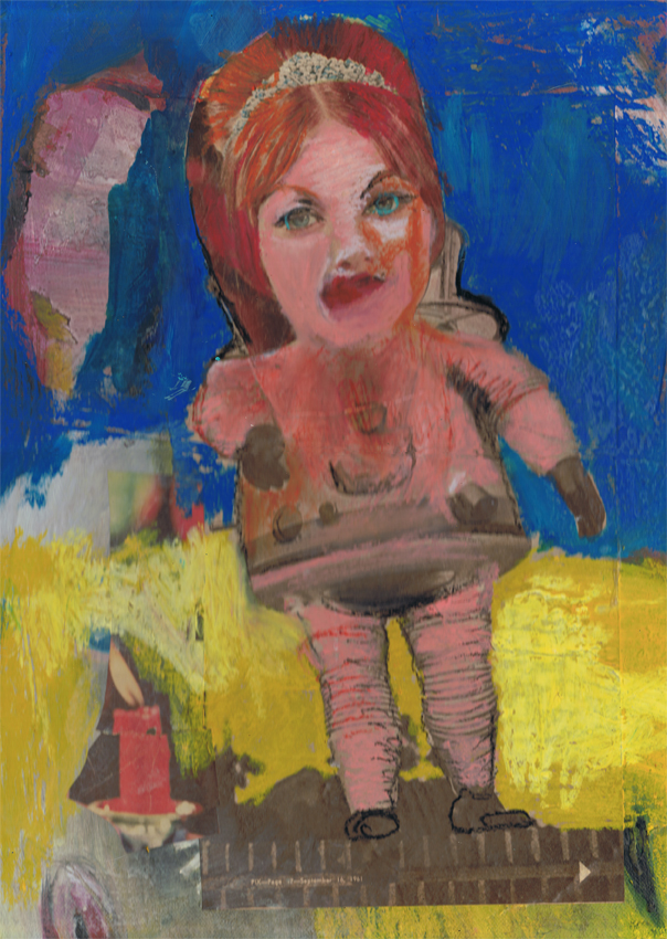 2008 - Collage et huile sur toile - 40x35 cm