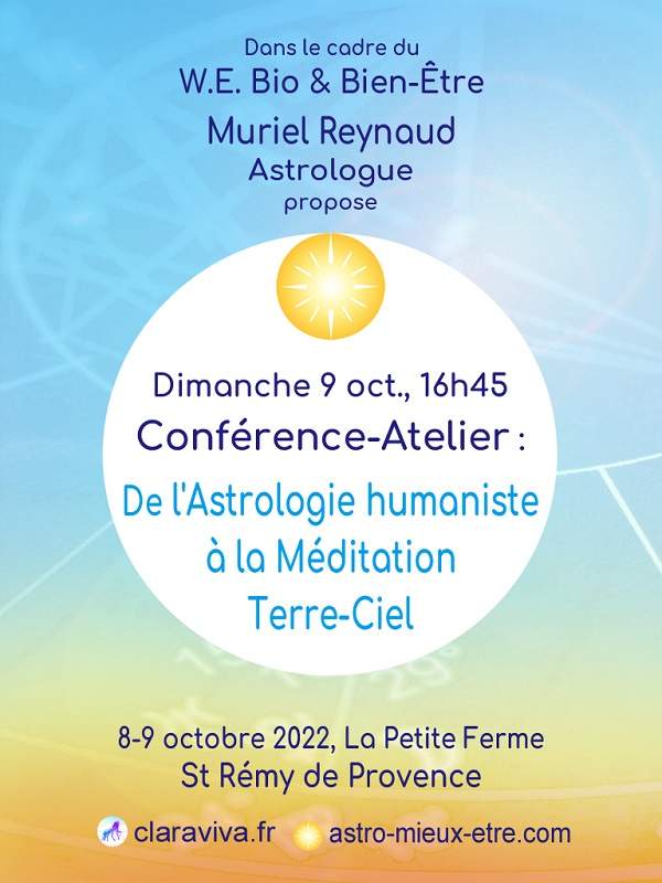 Conférence-Atelier Astrologie Humaniste et Méditation Terre-Ciel