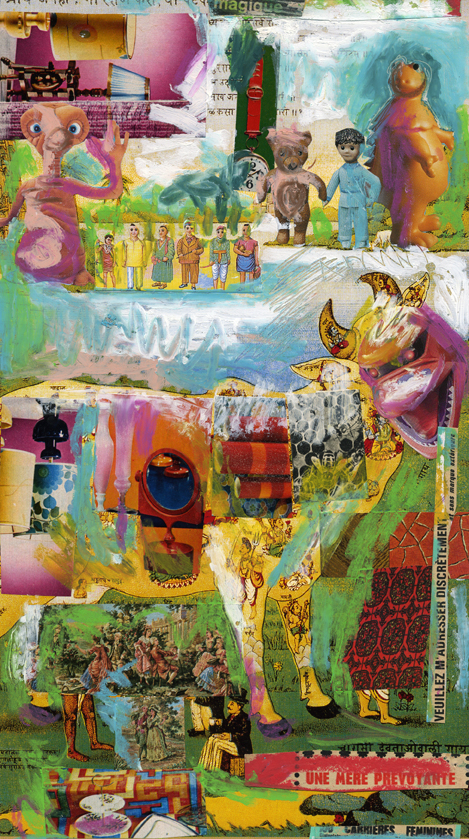 2007 - Collage et huile sur papier - 17x30 cm