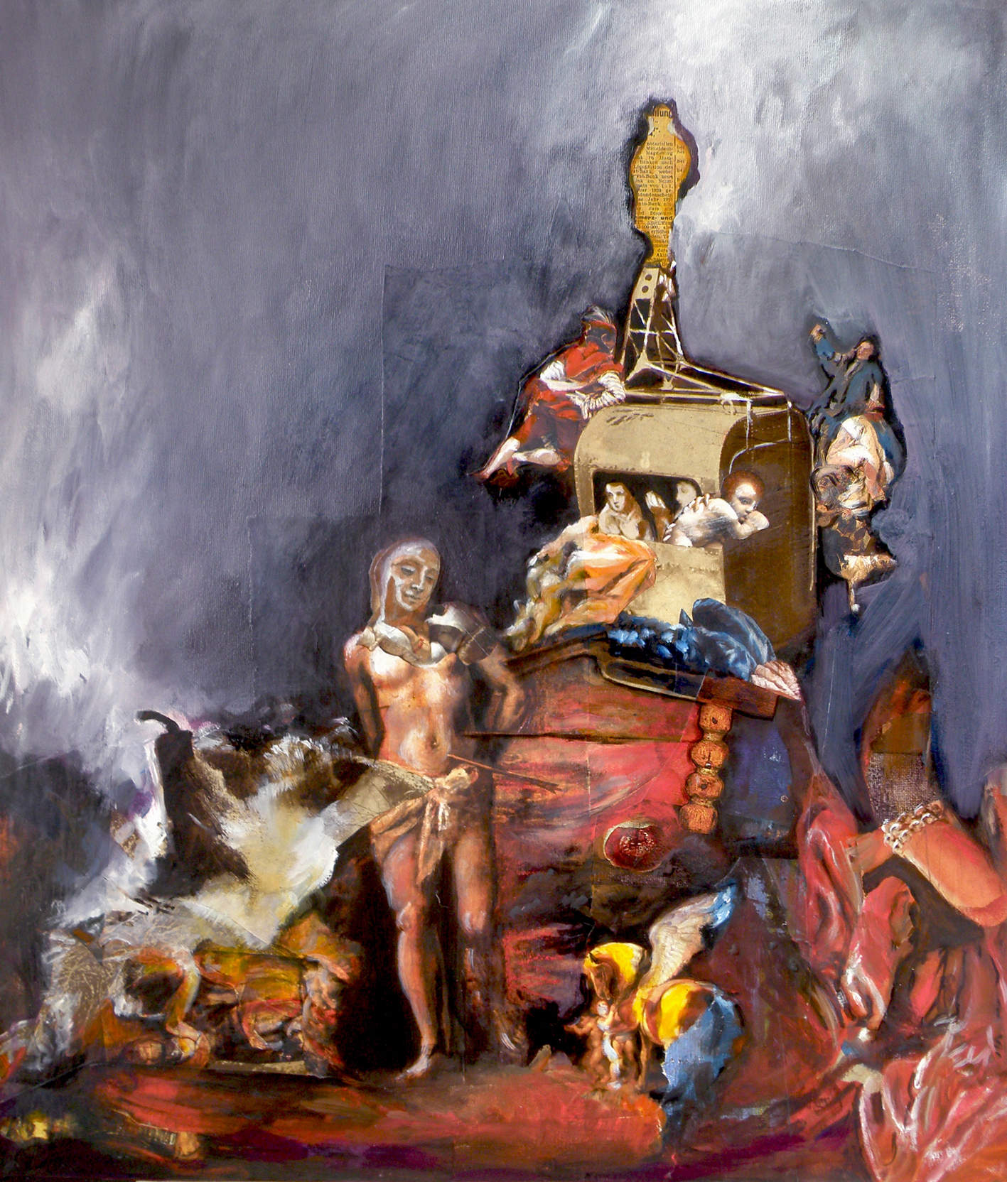 2009 - Collage et huile sur toile -35x40 cm