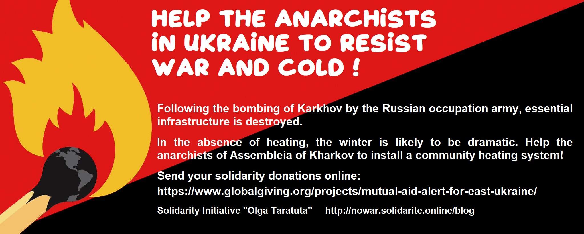 WINTER IS COMING, HELP THE ANARCHISTS IN UKRAINE TO RESIST WAR AND COLD !