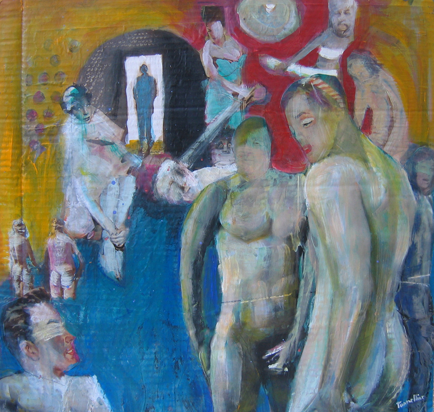 2006 - Collage et huile sur papier - 45x48 cm