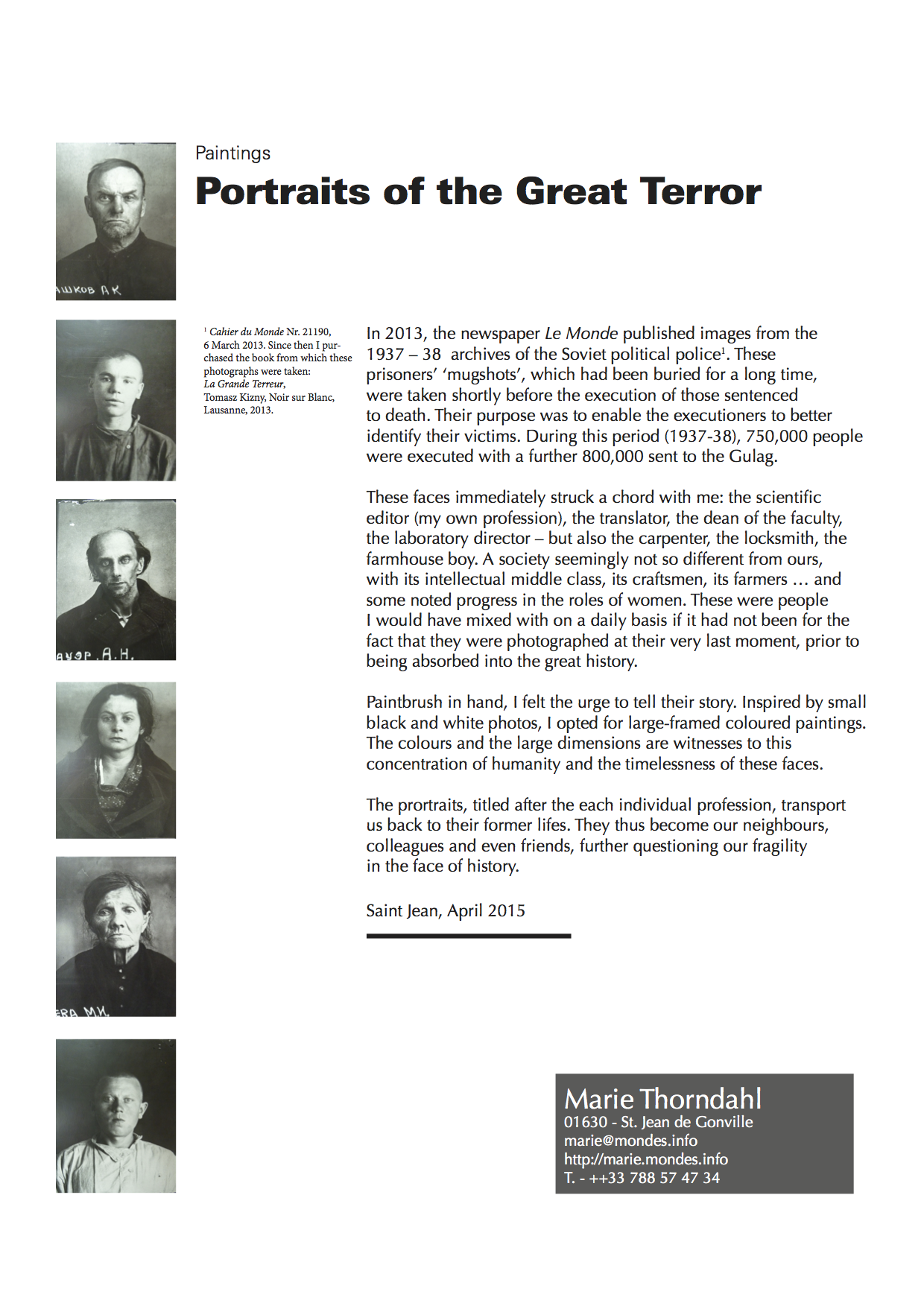 Portraits of the Great Terror Story