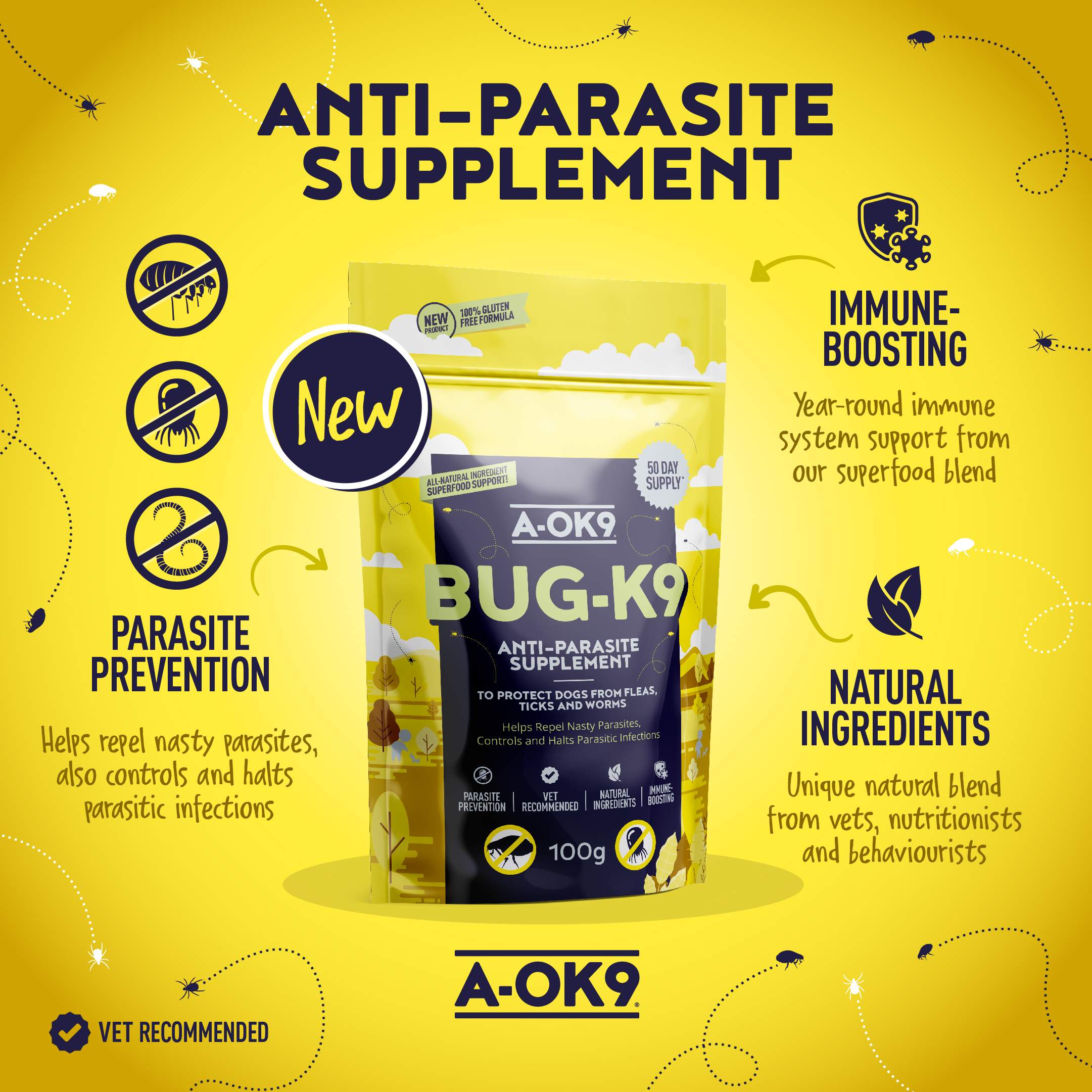 all-in-one immune boosting anti-parasitic that combats fleas and worms in one simple and easy to giv