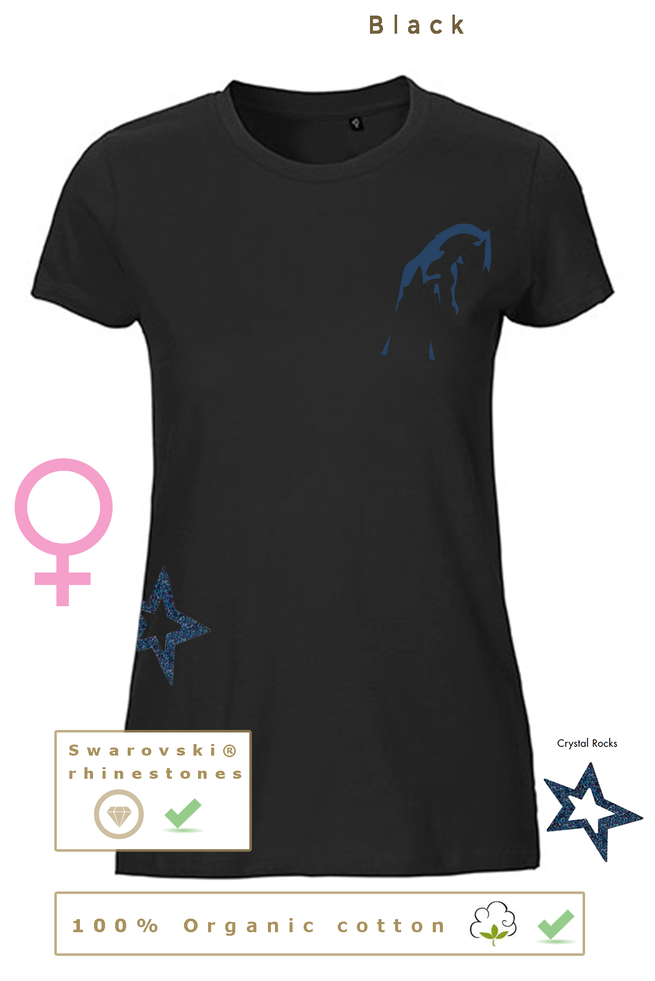 T-shirt BIO, 40€ pour homme/femme & 35€ pour enfant (disponible uniquement en noir)