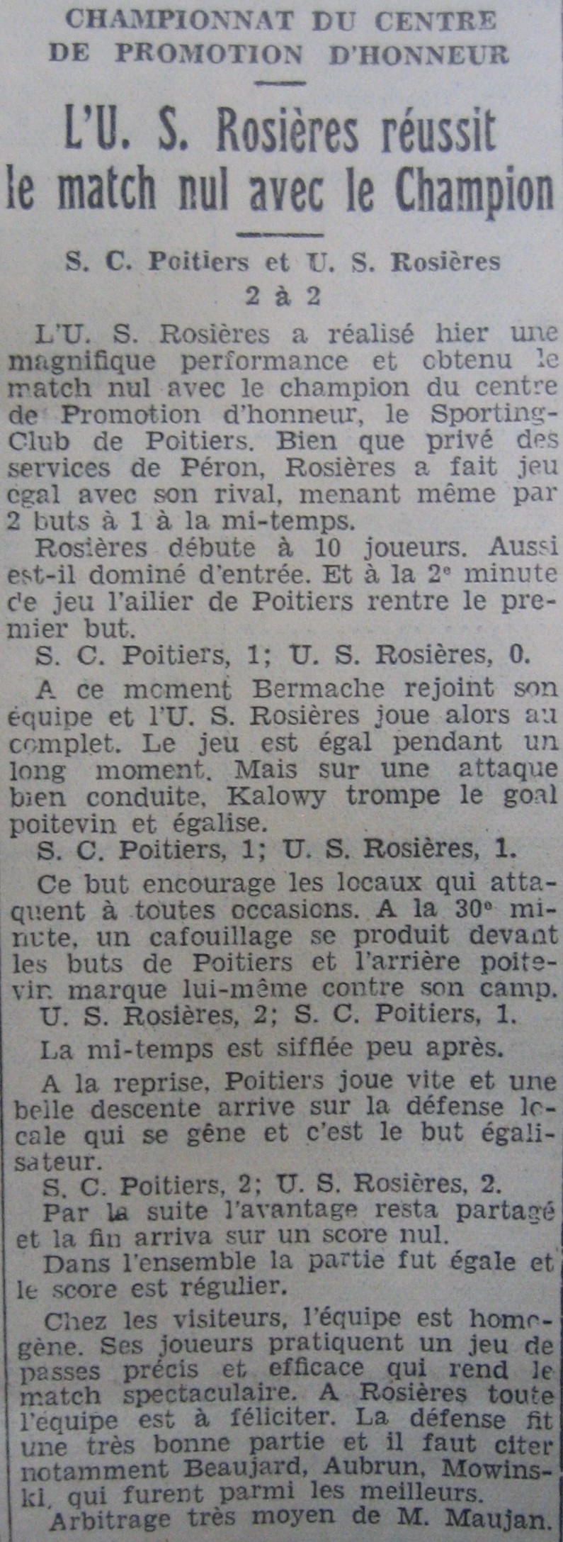 USR-SC Poitiers 2-2