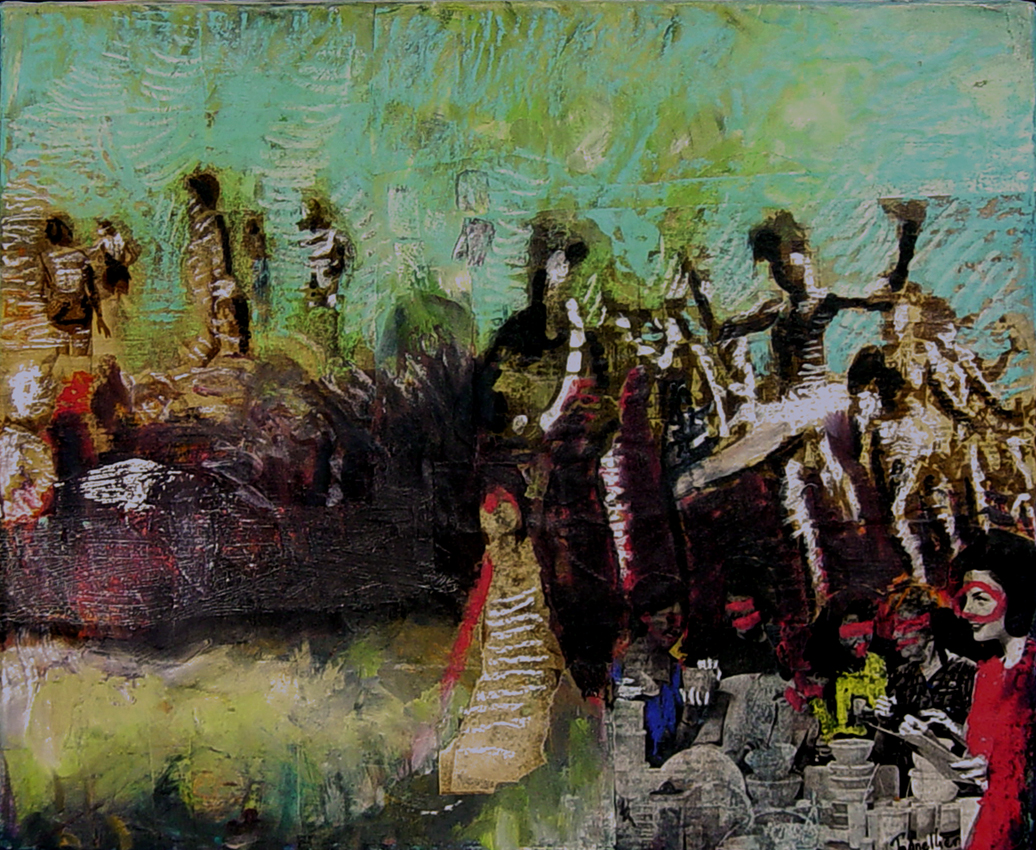 2006 - Collage et huile sur toile - 38x45cm