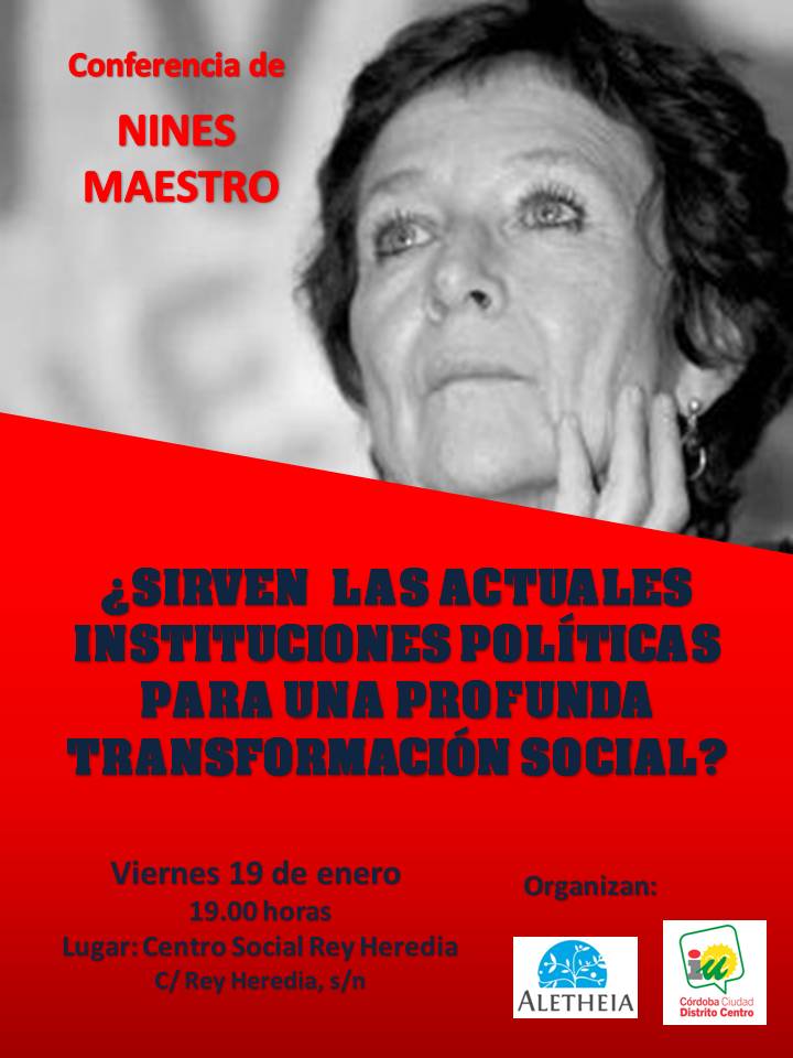 Cartel de la conferencia de Ángeles Maestro (19/01/18)