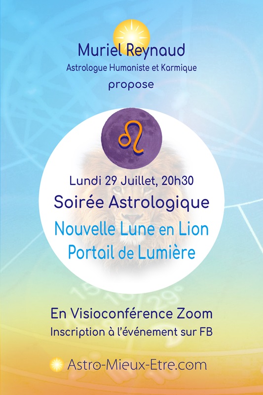 Soirée Astrologie Nouvelle Lune en Lion & Portail de Lumière