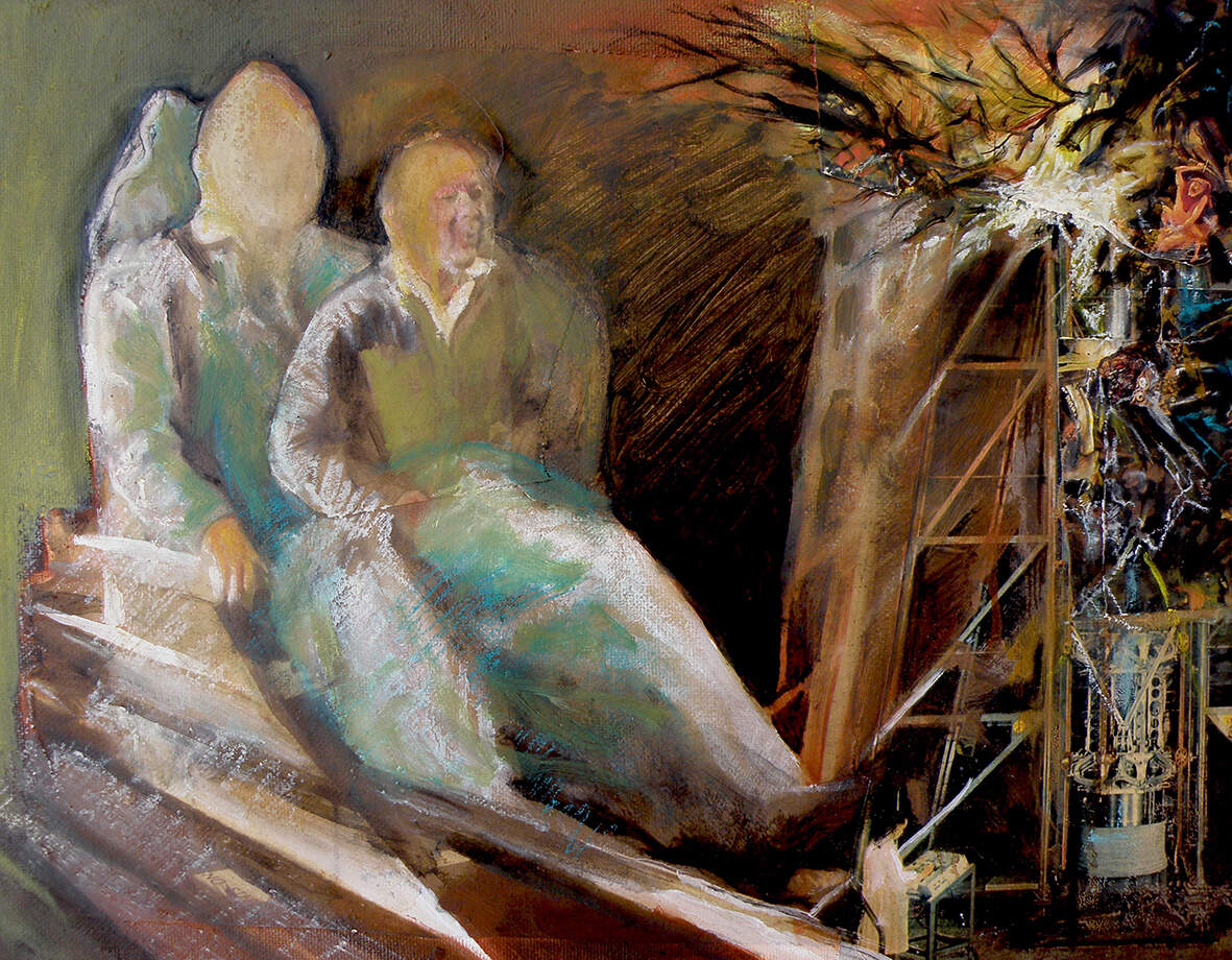 2009 - Collage et huile sur toile - 25x15 cm