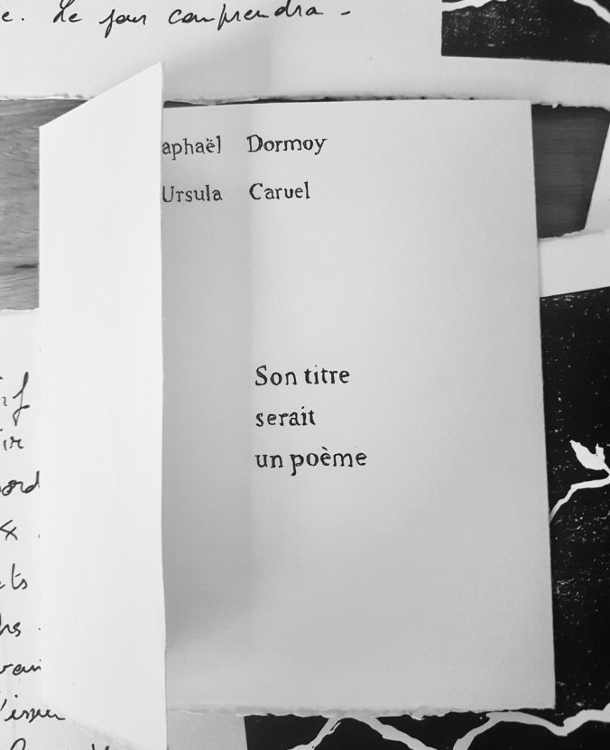 Raphaël Dormoy et Ursula Caruel - gaufrage et linogravure - 6 exemplaires - 2018