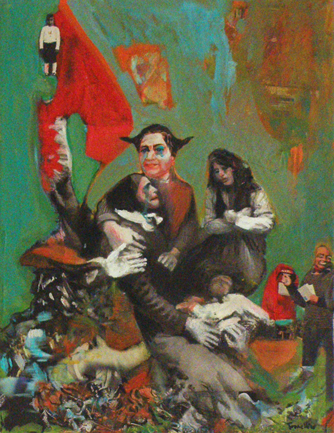 2007 - Collage et huile sur toile - 40x35 cm
