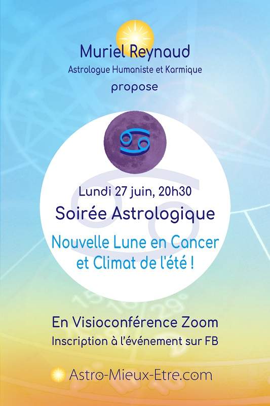 Soirée astrologique Zoom sur la Nouvelle Lune en Cancer