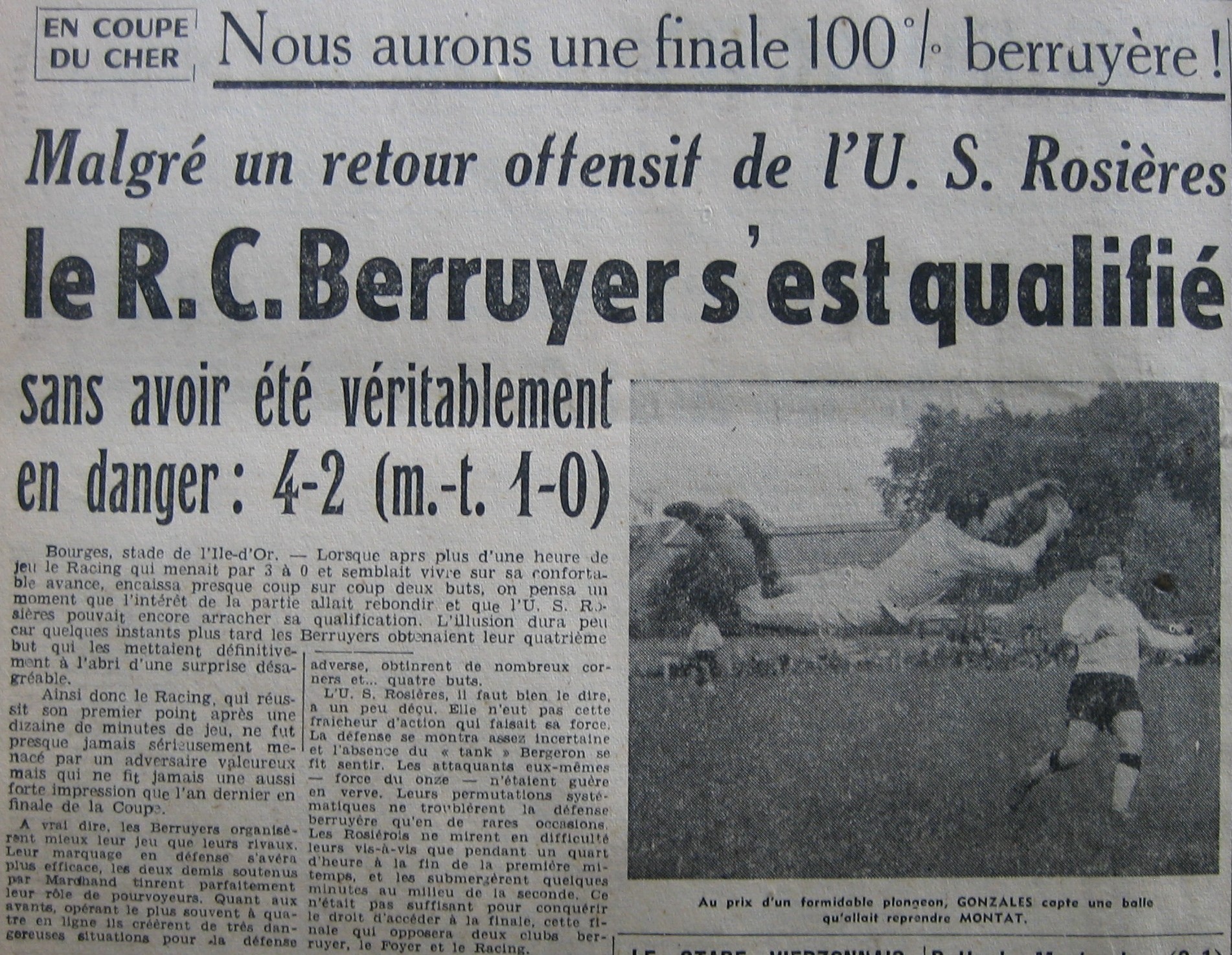 CC : RC Berruyer-USR le 30-5-54