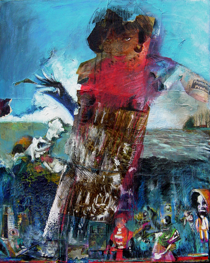 2006 - Collage et huile sur toile - 89x69 cm