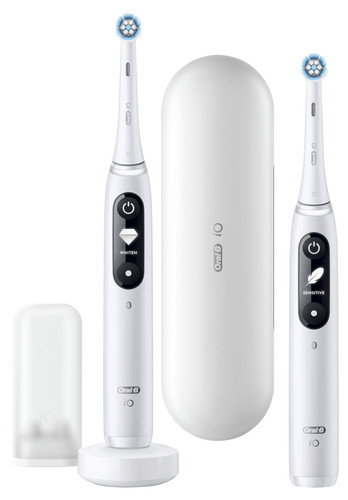 Oral-B iO - 7n - Brosses à Dents Électriques Blanc, Lot de 2