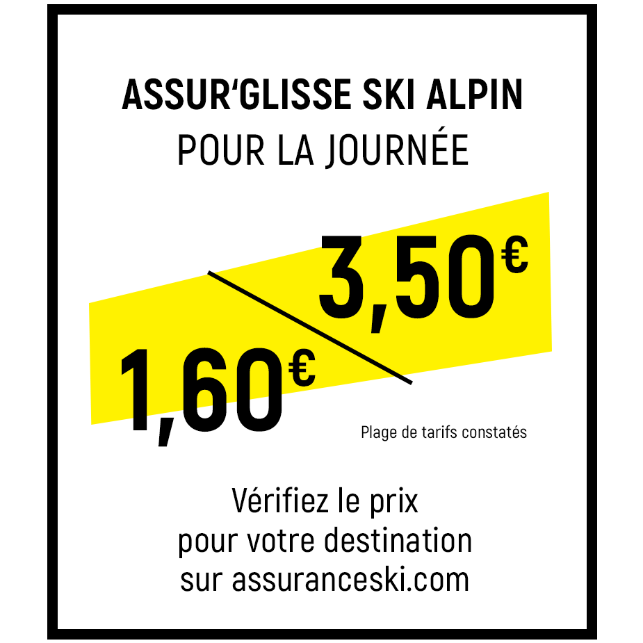 Prix constatés pour l'Assur'Glisse Alpin journée(s)