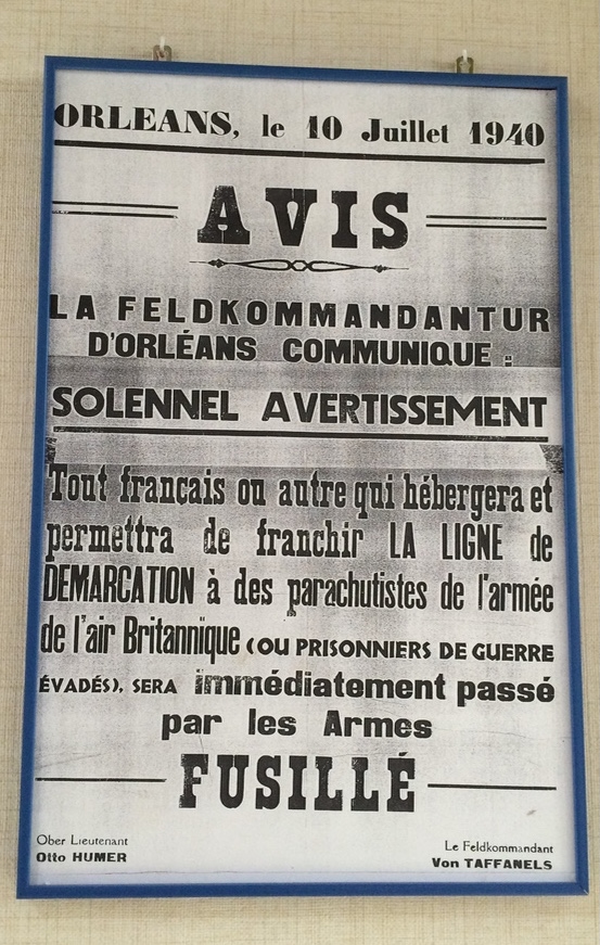 Avis de la Feldkommandatur d’Orléans.