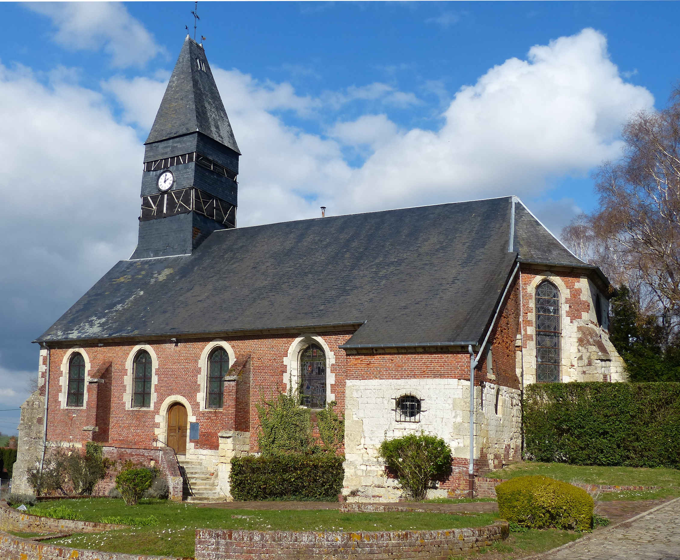 Nourard le franc : église Saint-Vaast façade Sud