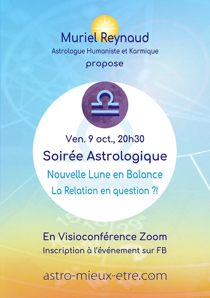 Soirée Astrologique Zoom sur la Nouvelle Lune en Balance