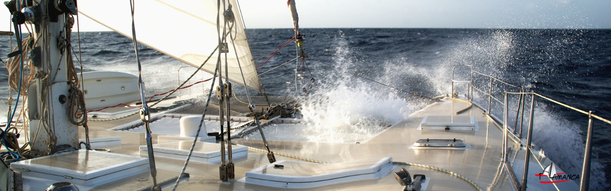 Catamaran en navigation pendant une excursion