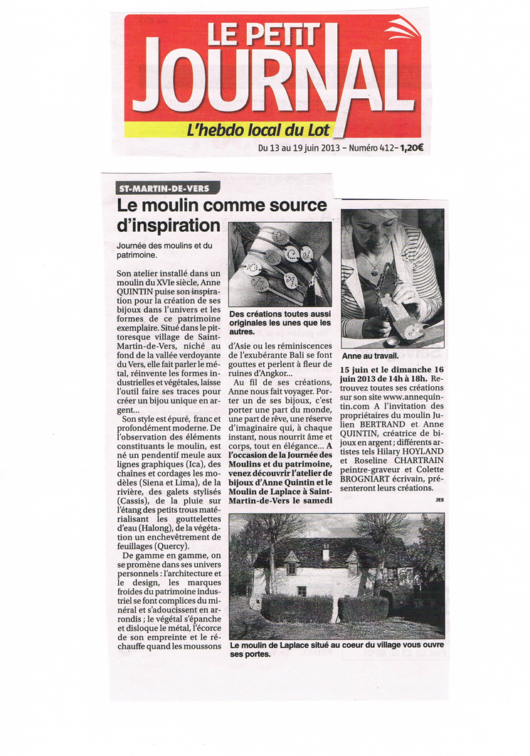 Presse Petit Journal - Anne Quintin