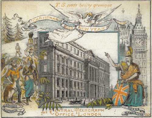 1889 CTO Christmas Card