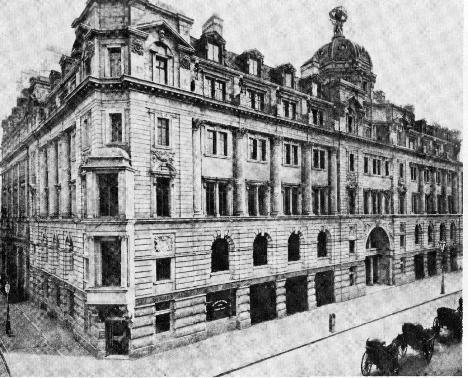 Electra House Moorgate, headquarters of the Eastern Telegraph Co. in 1902