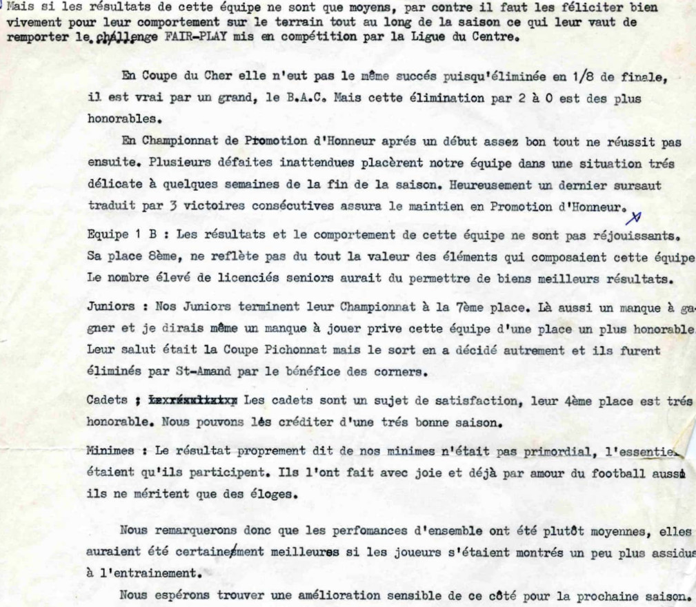 U.S.R. Compte rendu de l'assemblée générale de 1965